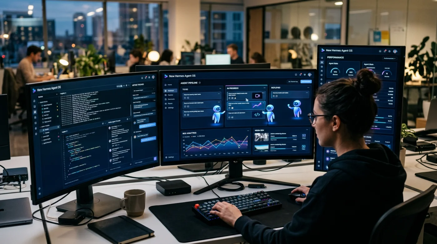Nowy system operacyjny agentów New Hermes - centrum dowodzenia AI z wieloagentowym zespołem i panelami sterowania
